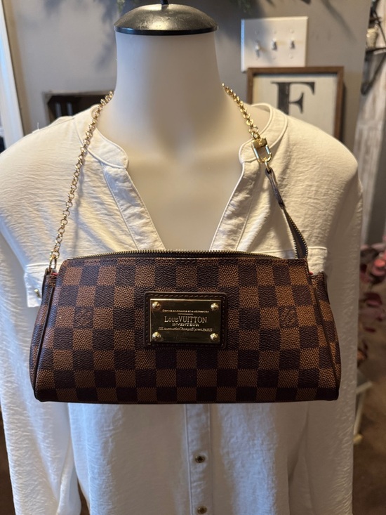 Louis Vuitton Handbags - Louis Vuitton Brown Damier Ebene Chain Shoulder Pochette